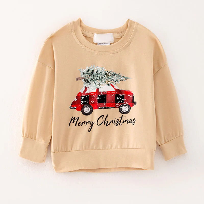 Beige Merry Christmas Shirt