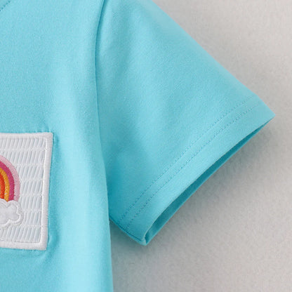 Boys Embroidered Rainbow Shirt