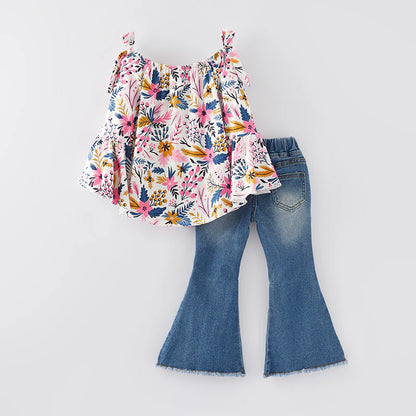 Winter Florals Denim Set