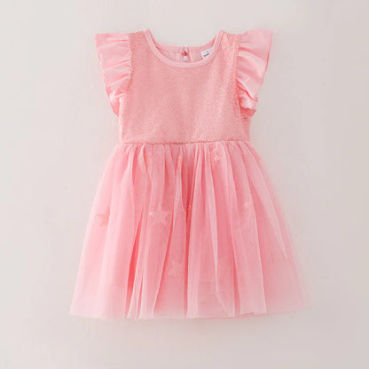 Pink Sequin Star Tutu Dress