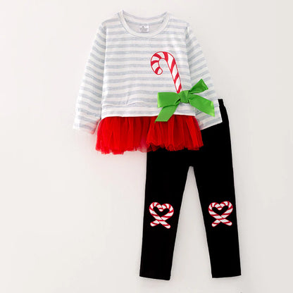 Candy Cane Tutu Tunic Set