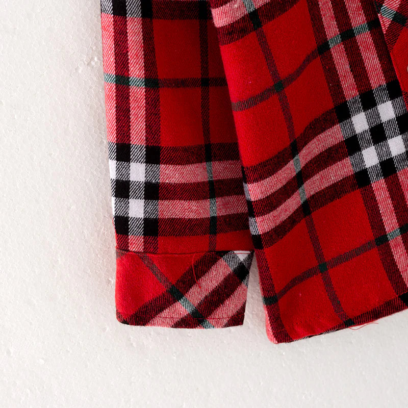 Christmas Plaid Button Shirt