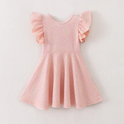 Gold Foil Stamped Dress • Pink