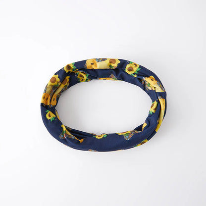 Sunflower Cow Infinity Scarf Set