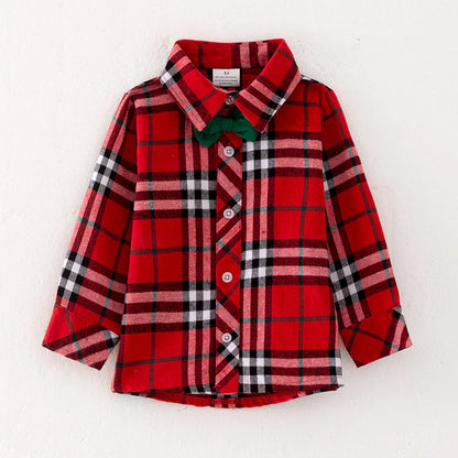 Christmas Plaid Button Shirt