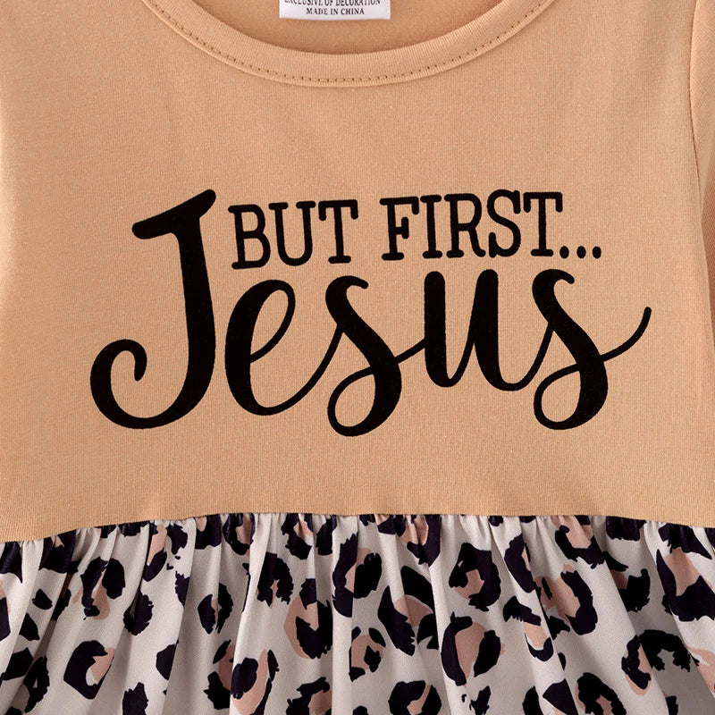 But First, Jesus Leopard Dress