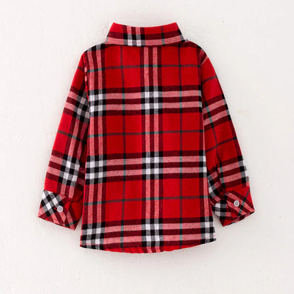 Christmas Plaid Button Shirt