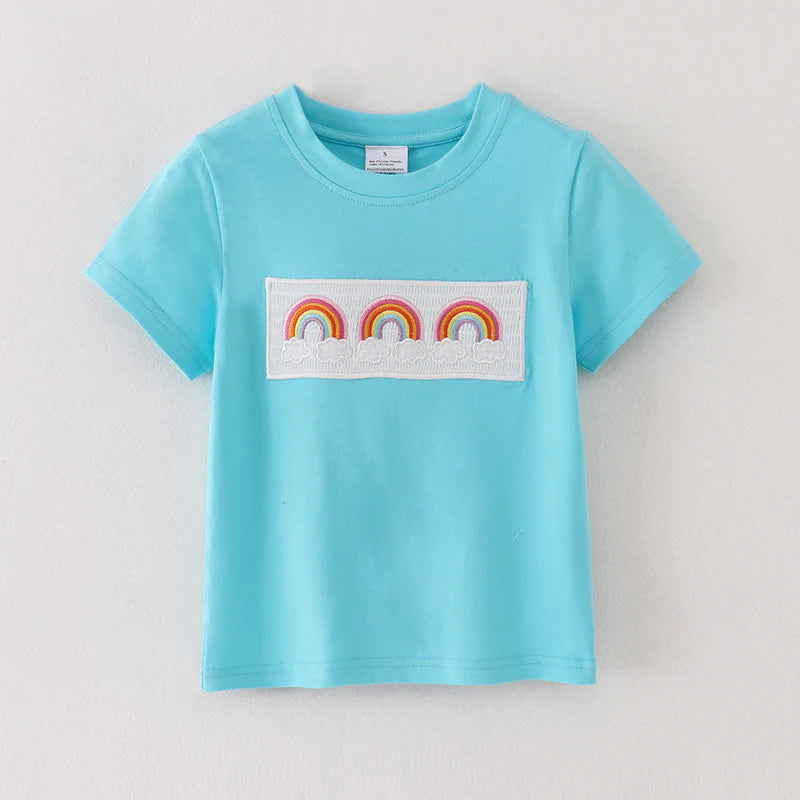 Boys Embroidered Rainbow Shirt