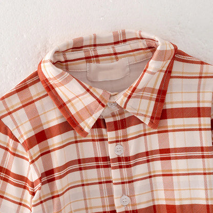 Boys Plaid Button Up Shirt