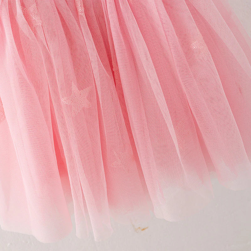 Pink Sequin Star Tutu Dress