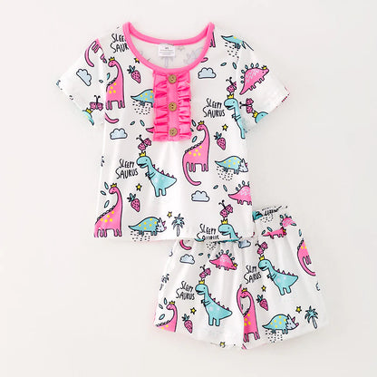 White Dinosaur Pajama Set