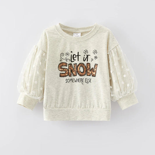 Let It Snow Balloon Sleeve Shirt