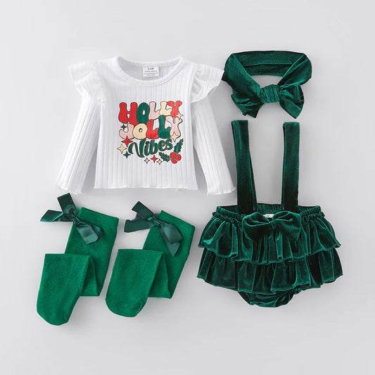 Holly Jolly Vibes Baby Romper