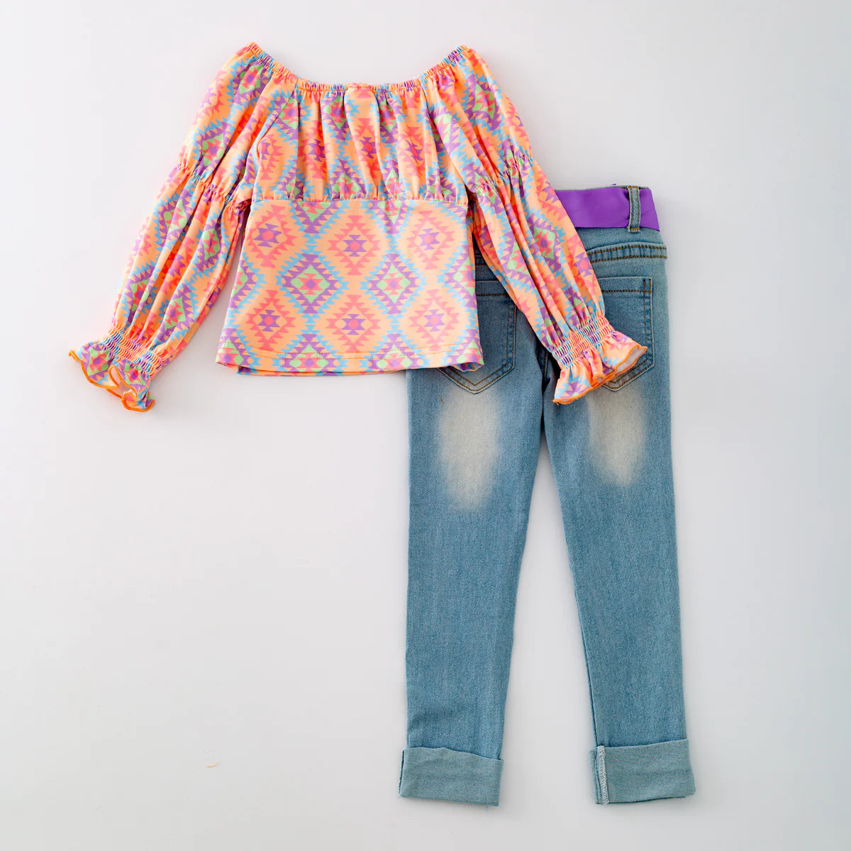 Aztec Denim Pant Set