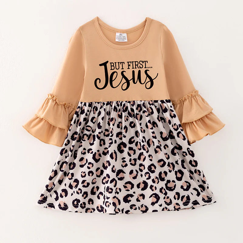 But First, Jesus Leopard Dress