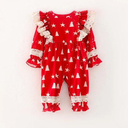 Red Christmas Tree Romper