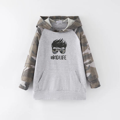 Camouflage #KIDLIFE Hoodie • Boys