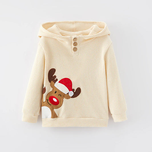 Reindeer Waffle Hoodie