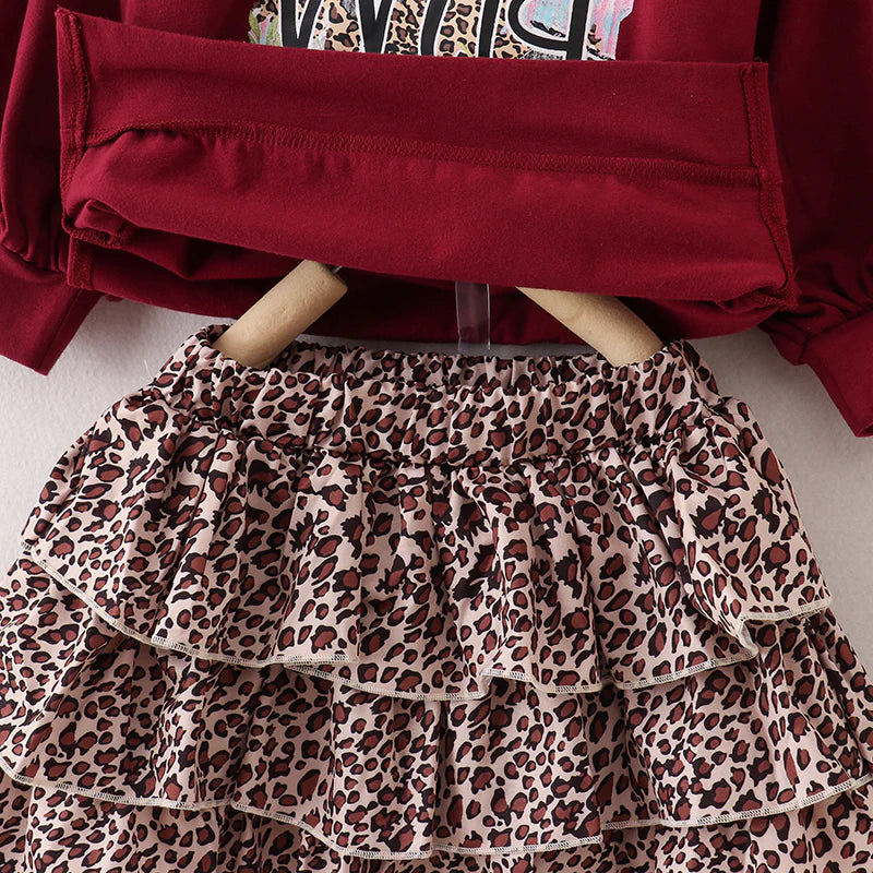 “Wild” Leopard Skirt Set