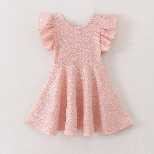 Gold Foil Stamped Dress • Pink