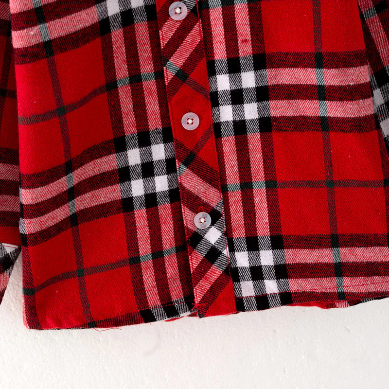 Christmas Plaid Button Shirt