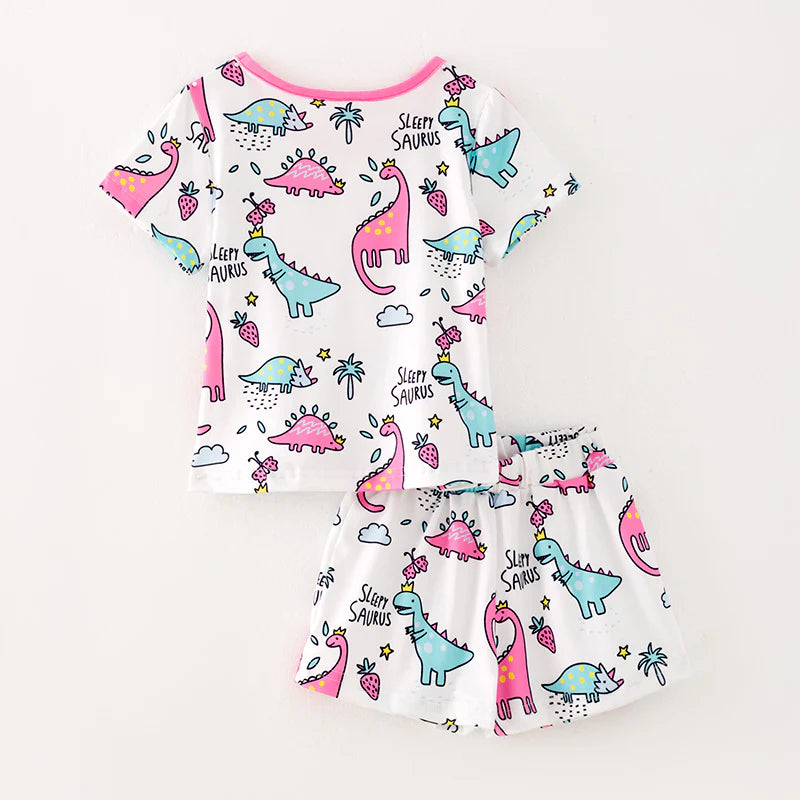 White Dinosaur Pajama Set