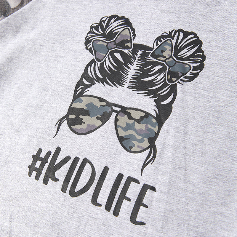 Camouflage #KIDLIFE Hoodie • Girls