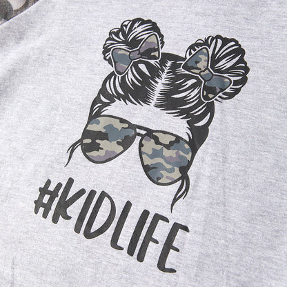 Camouflage #KIDLIFE Hoodie • Girls