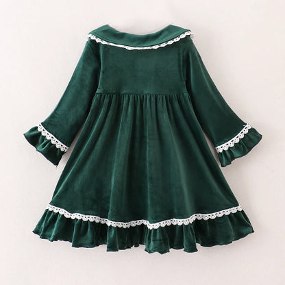 Green Velvet Christmas Dress