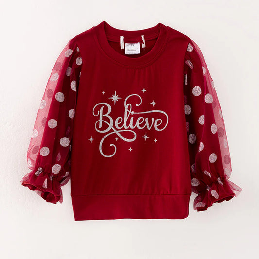 Believe Balloon Sleeve Shirt