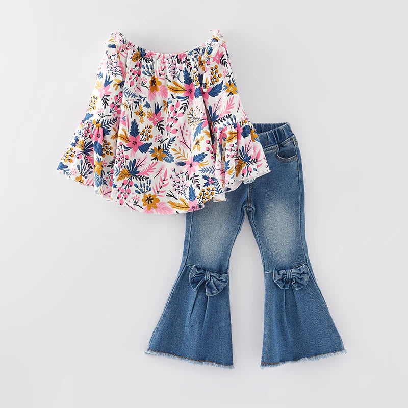 Winter Florals Denim Set