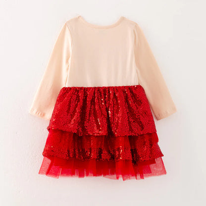 Santa’s Bestie Sparkle Tutu Dress