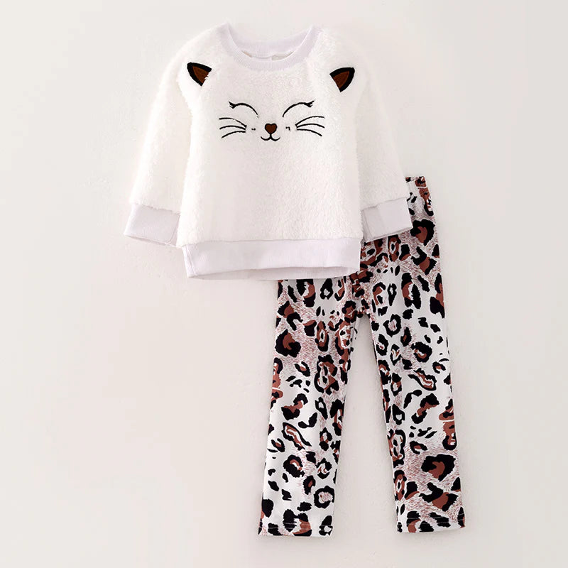 Fleece Kitty Pant Set