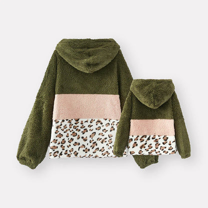 Mom & Me - Leopard Sherpa Hoodies