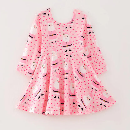 Pink Santa Hearts Dress