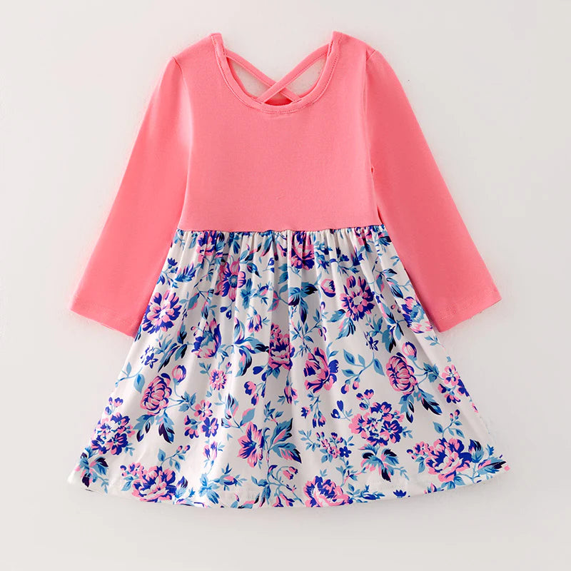 Pink Floral Twirl Dress