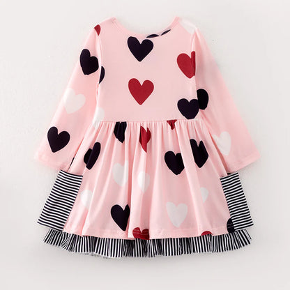 Heart Stripe Pocket Dress