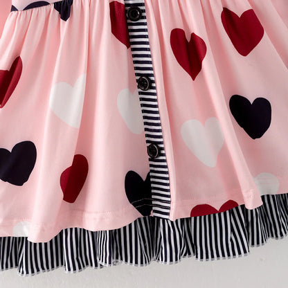 Heart Stripe Pocket Dress