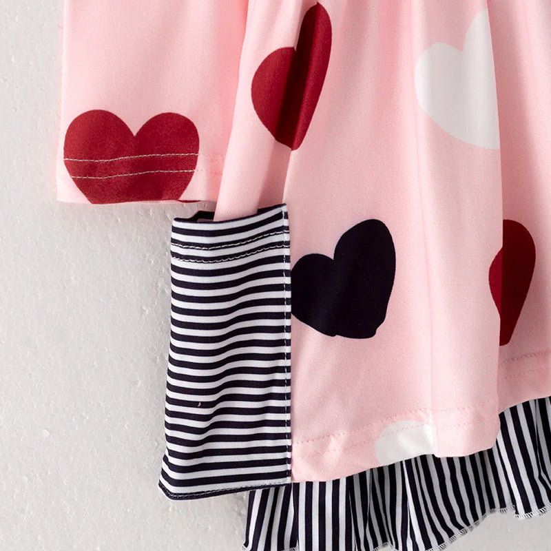 Heart Stripe Pocket Dress