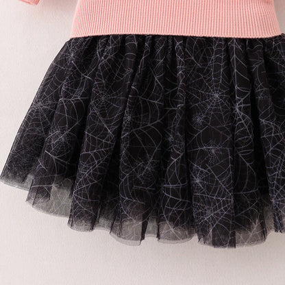 Pink Spider Skirt Set