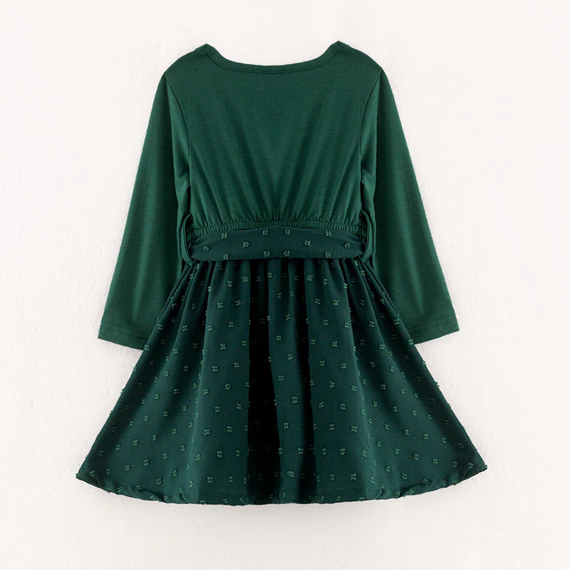 Hunter Green Swiss Dot Dress