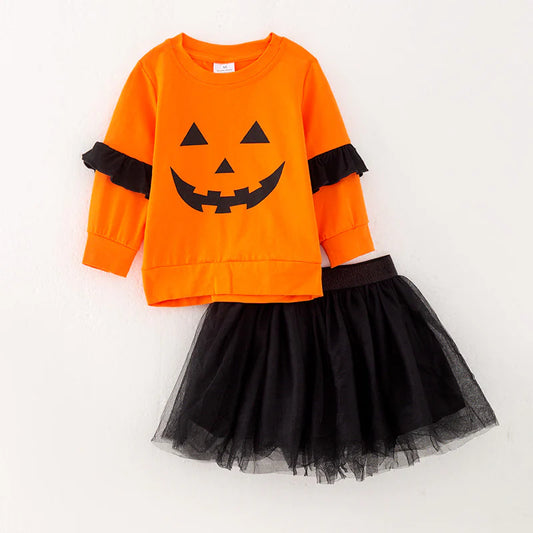 Jack-o-Lantern Tutu Skirt Set