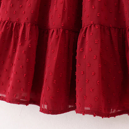 Swiss Dot Dress • Red