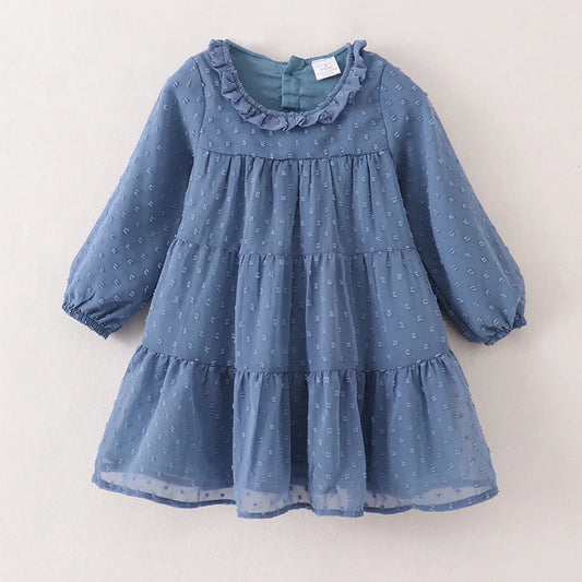 Swiss Dot Dress • Blue