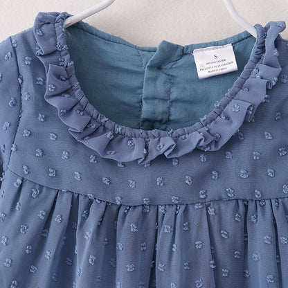 Swiss Dot Dress • Blue