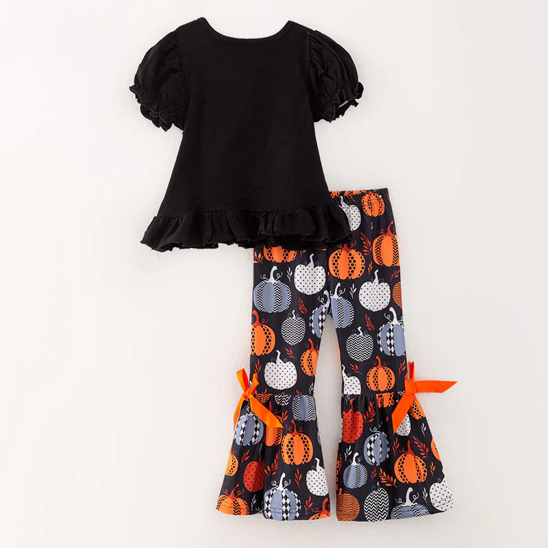 Black Pumpkin Bell Bottom Set