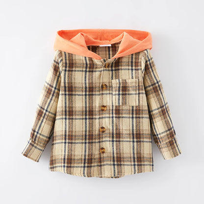 Hooded Plaid Shacket