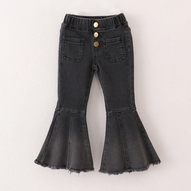 Black Bell Bottom Jeans