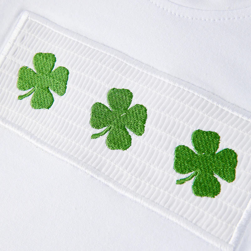 Boys Embroidered Clover Short Set