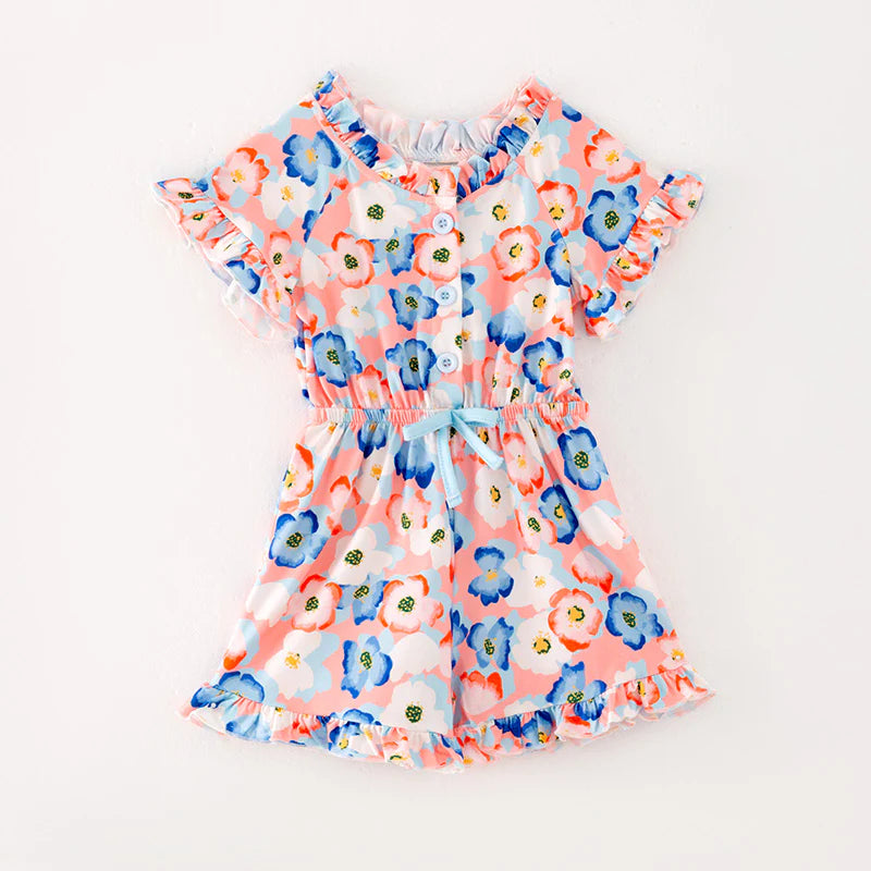 Water Colour Floral Shortie Romper